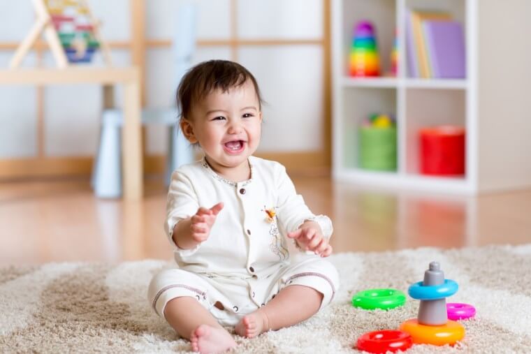 Children playing happily at daycare